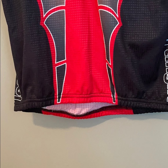 Red short sleeve cycling shirt - Picture 3 of 6